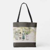 Tote Bag Kate Greenaway : Sous la fenêtre Grey (Dos)