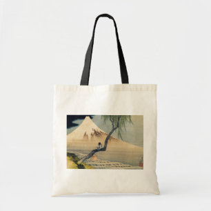Tote Bag Katsushika Hokusai - Garçon regardant le Mont Fuji