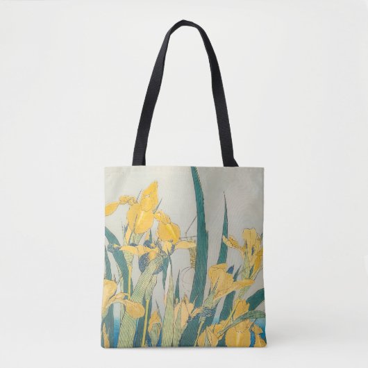 Tote Bag Katsushika Hokusai - Grasshopper et Iris (Devant)