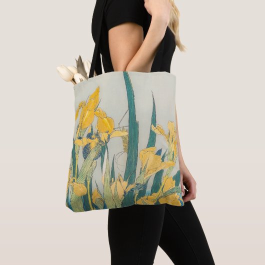 Tote Bag Katsushika Hokusai - Grasshopper et Iris (De près)