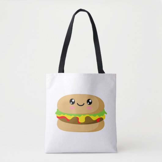 Tote Bag Kawaii Burger (Devant)