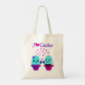 Tote Bag kawaii cactus amour (Dos)