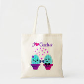 Tote Bag kawaii cactus amour (Devant)