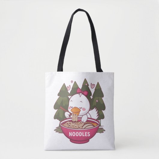 Tote Bag Kawaii canard ramen (Devant)