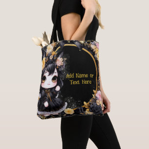 Tote Bag Kawaii Goth Girls Cute Personnalisé Gothique Chibi