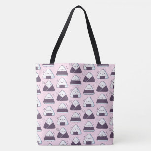 Tote Bag Kawaii Japonais Onigiri Balls de riz Carbs Motif