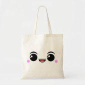 Tote Bag Kawaii Joyeux Anime Face (Devant)