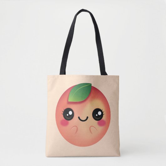 Tote Bag Kawaii Peach (Devant)