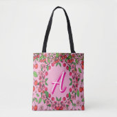 Tote Bag Kawaii Red Cherry Vibes Cute Girly Aesthetic (Devant)