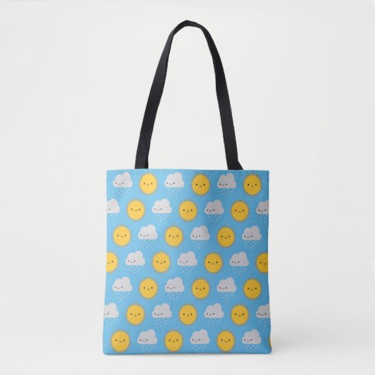 Tote Bag Kawaii Sun & Rain (Devant)