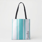 Tote Bag Kawika Minimale Des Rayures Monogramme (Devant)