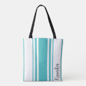 Tote Bag Kawika Minimale Des Rayures Monogramme (Dos)