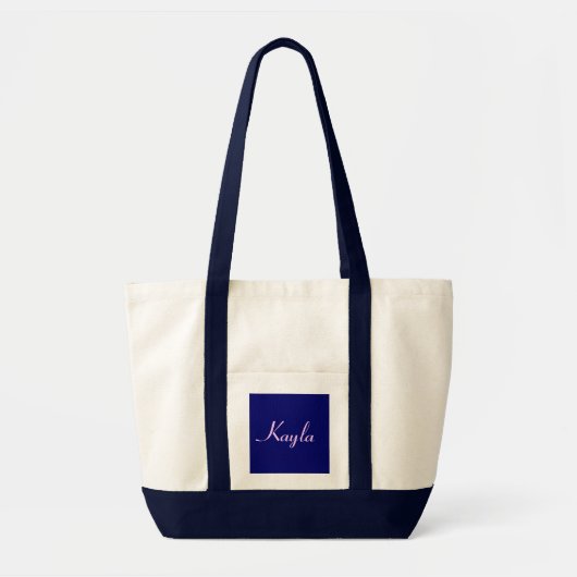 Tote Bag Kayla Dans Marine Et White V (Devant)