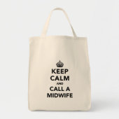 Tote Bag Keep Calm and Call a Midwife (Devant)