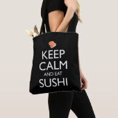 Tote Bag Keep Calm And Eat Sushi (De près)