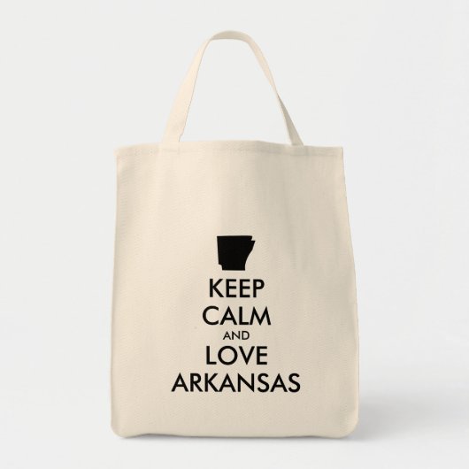 Tote Bag KEEP CALM et LOVE ARKANSAS (Devant)
