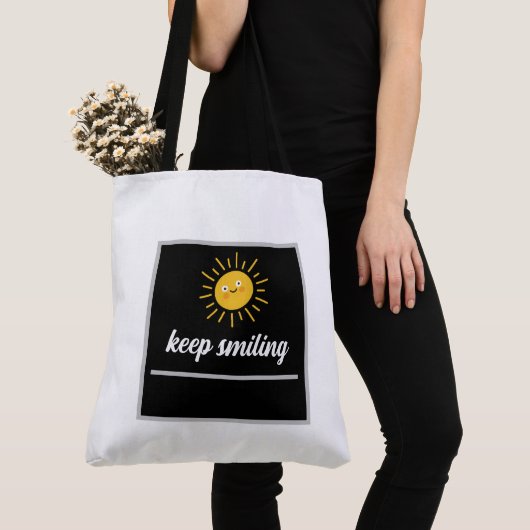 Tote Bag keep smiling (De près)
