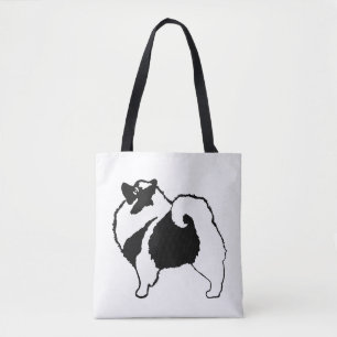 Tote Bag Keeshond Graphics - Cute Original Chig Art