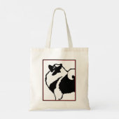 Tote Bag Keeshond Graphics - Cute Original Chig Art (Dos)