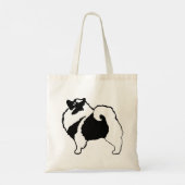 Tote Bag Keeshond Graphics - Cute Original Chig Art (Dos)