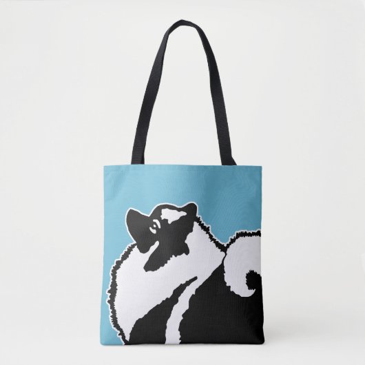 Tote Bag Keeshond Graphics - Cute Original Chig Art (Devant)