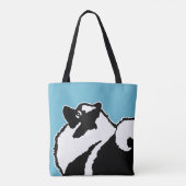 Tote Bag Keeshond Graphics - Cute Original Chig Art (Dos)