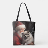 Tote Bag Keeshony Avec Noël Festif Du Père Noël (Dos)