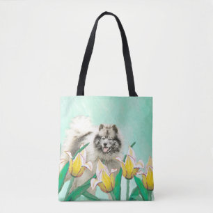 Tote Bag Keeshony in Tulips Peinture mignonne Original Chie