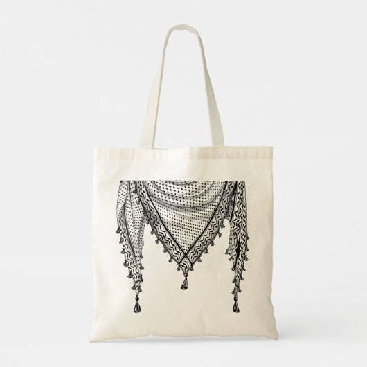 Tote Bag Keffiyeh Écharpe palestinienne tissu traditionnel (Dos)