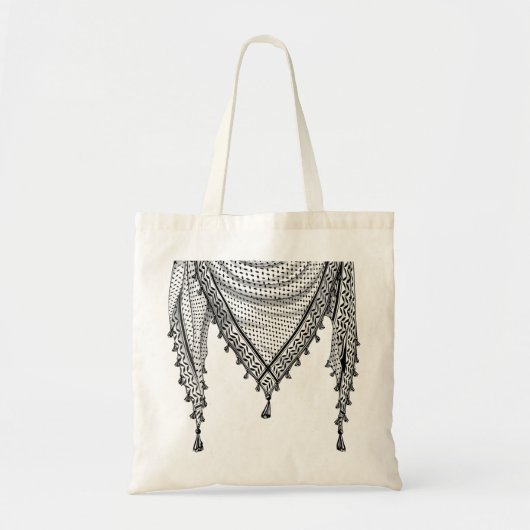 Tote Bag Keffiyeh Écharpe palestinienne tissu traditionnel (Devant)