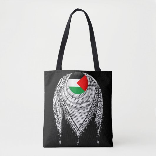 Tote Bag Keffiyeh Écharpe palestinienne tissu traditionnel (Devant)