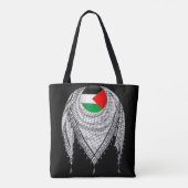 Tote Bag Keffiyeh Écharpe palestinienne tissu traditionnel (Dos)