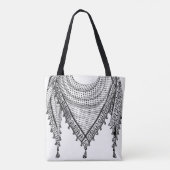 Tote Bag Keffiyeh Écharpe palestinienne tissu traditionnel (Dos)