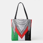 Tote Bag Keffiyeh Écharpe palestinienne tissu traditionnel (Dos)