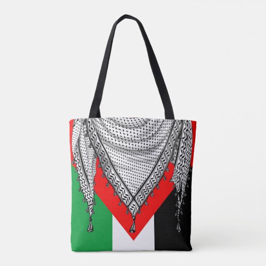 Tote Bag Keffiyeh Écharpe palestinienne tissu traditionnel (Dos)