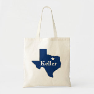 Tote Bag Keller, Texas Lone Star State Map Cute K-Town