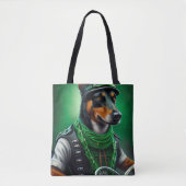 Tote Bag Kelpie australienne conduite vélo St. Patrick's Da (Devant)