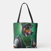 Tote Bag Kelpie australienne conduite vélo St. Patrick's Da (Dos)