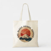 Tote Bag Kendo Manger Le Sommeil Répéter Le Mont Fuji (Dos)