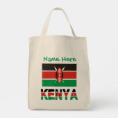 Tote Bag Kenya Drapeau Kenyan Personnalisé Vert (Dos)