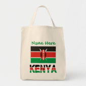Tote Bag Kenya Drapeau Kenyan Personnalisé Vert (Devant)