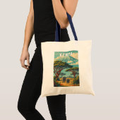 Tote Bag Kenya Illustration Travel Art Vintage (Devant (produit))