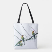 Tote Bag Kérala indien exotique Oiseaux d'abeille-mangeurs (Dos)