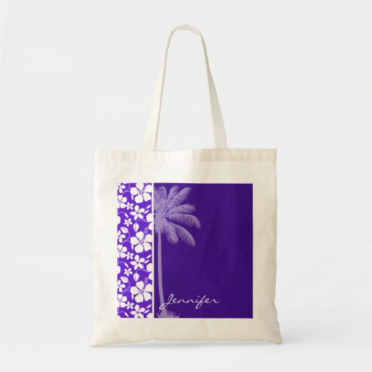 Tote Bag Ketmie pourpre tropicale (Devant)