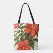 Tote Bag Ketmie rouge chaude (Dos)