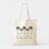 Tote Bag Key West Florida Coconut Palm Tree Motif (Dos)