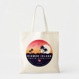 Tote Bag Kiawah Island Pier SC Retro Sunset Souvenirs 60s