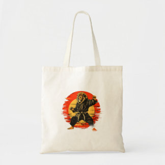 Tote Bag Kickboxing Lion Taekwondo Mma Judo Illustration Ma