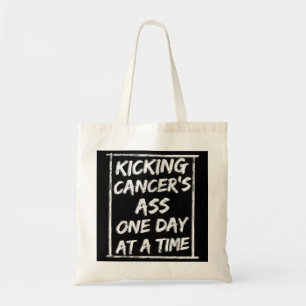 Tote Bag Kicking Cancer Chemotherapy Warrior Survivor Chemo