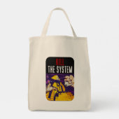 Tote Bag Kill the System Anti-Establishment Pyramid Eye Art (Dos)